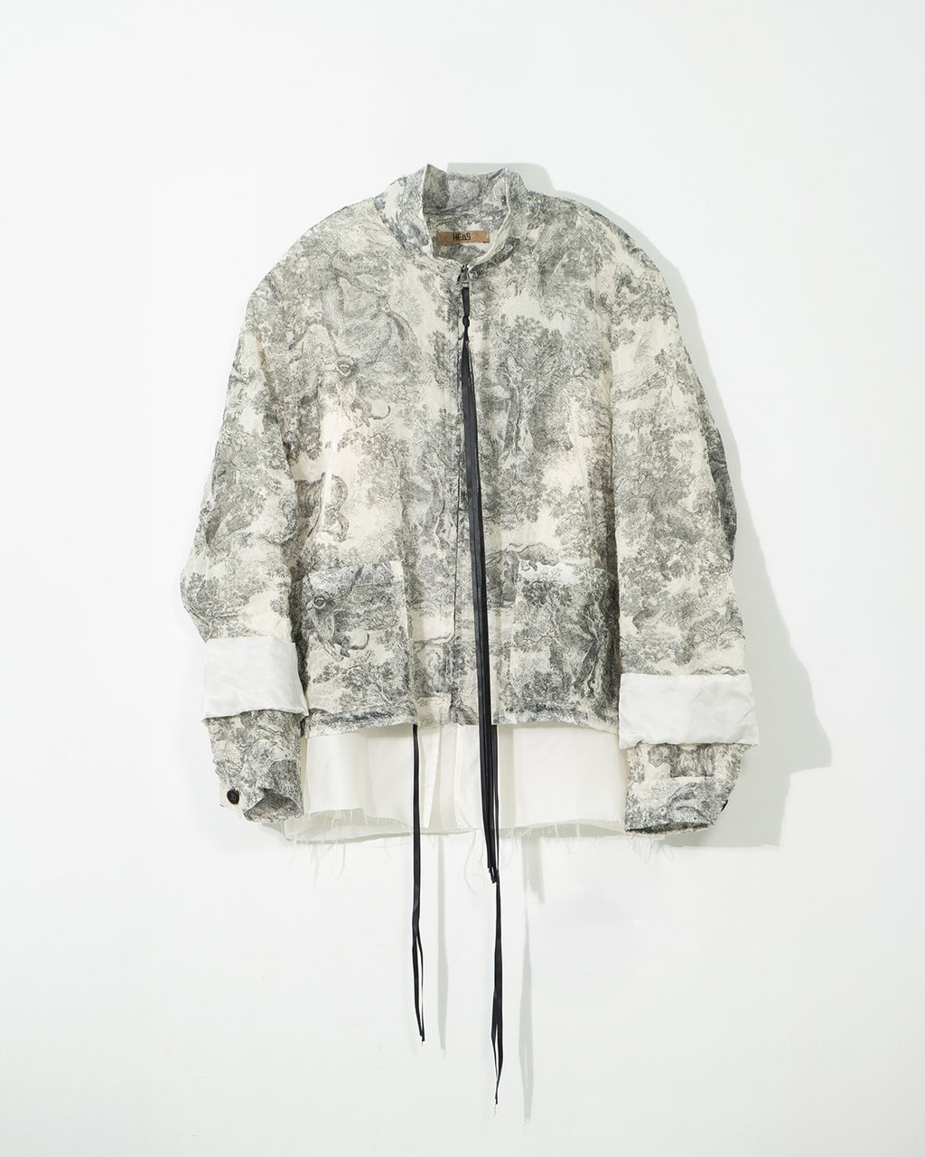Distressed Printed Wool Jacket