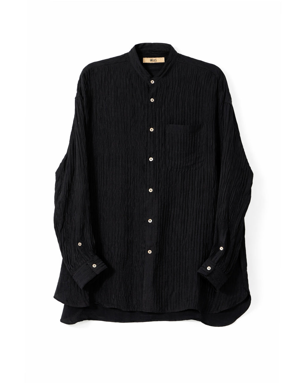 Textured Silk Asymmetric Shirt