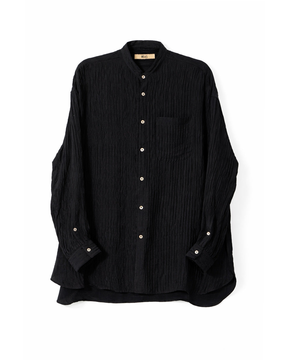 Textured Silk Asymmetric Shirt