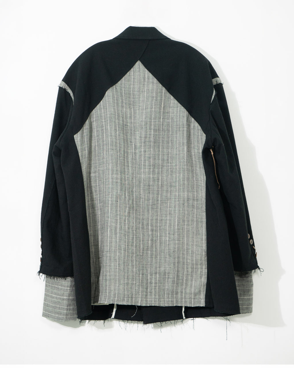 Silk-Linen Patchwork Relaxed Blazer