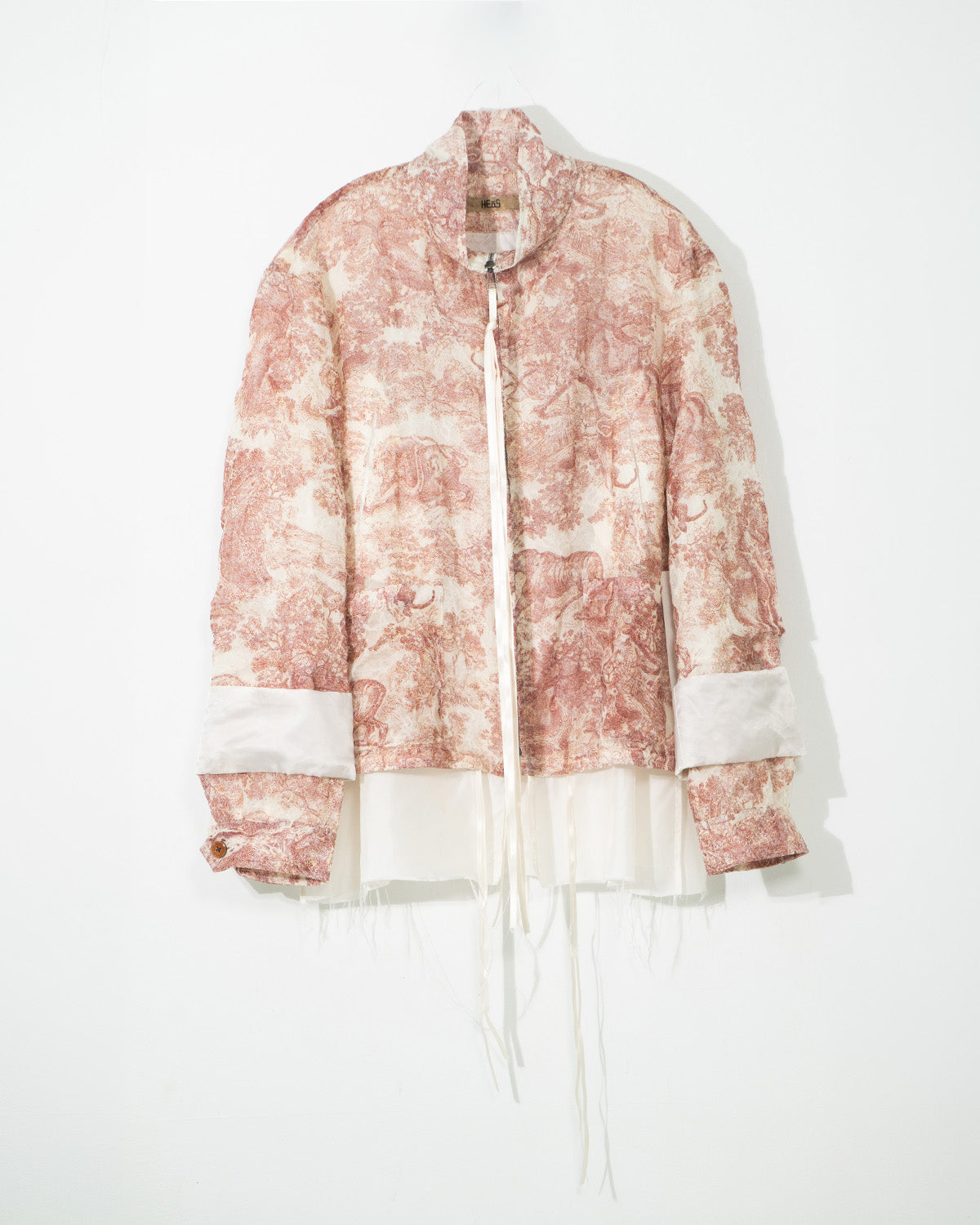 Distressed Printed Wool Jacket