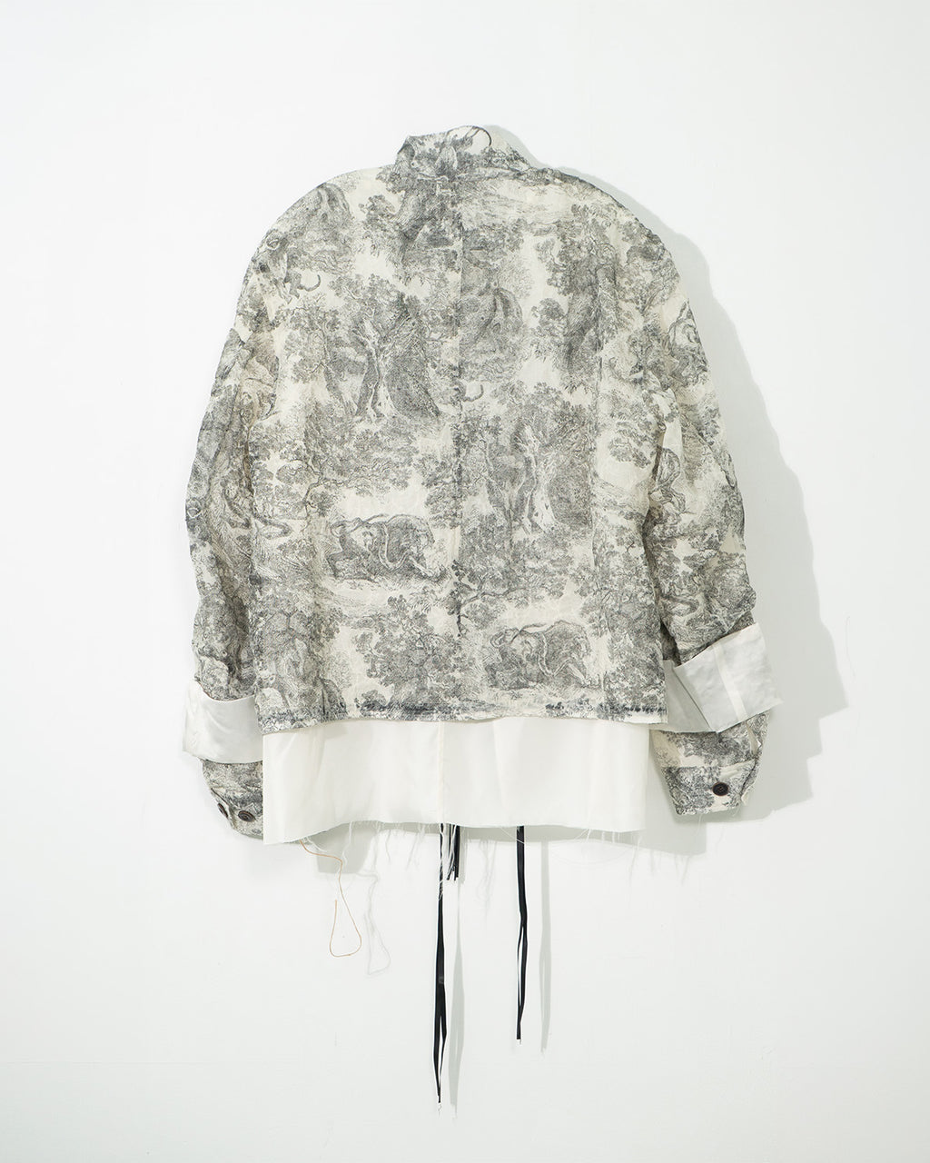 Distressed Printed Wool Jacket