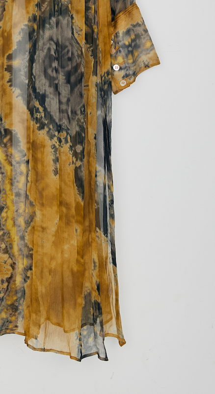 A1[Silk long dress shirt]