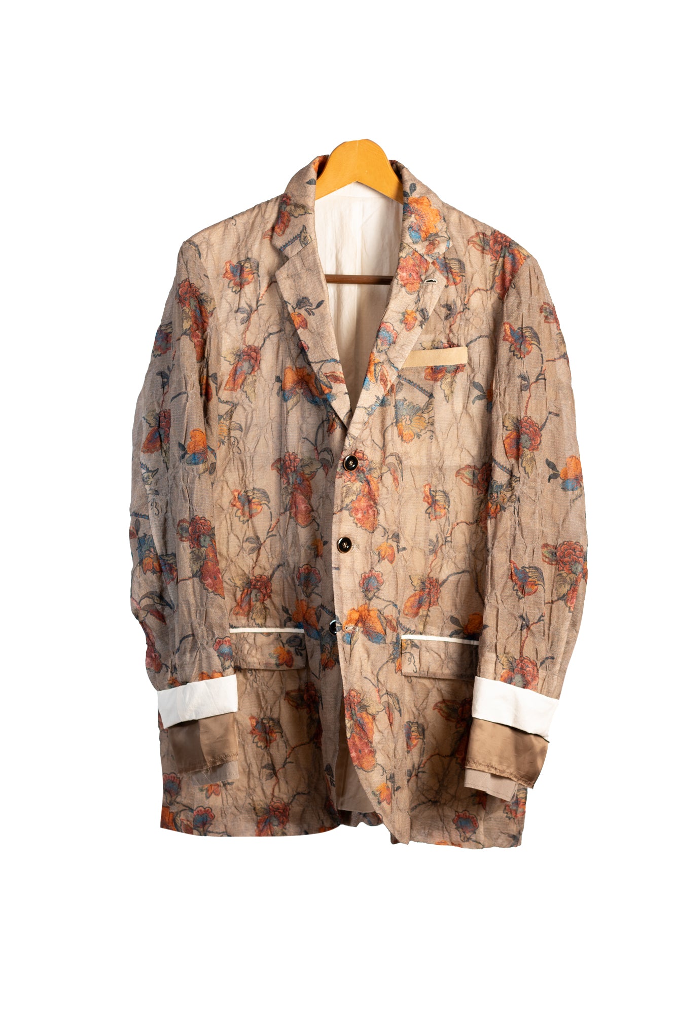 HJSS-JK002-1 Print Wool Jacket