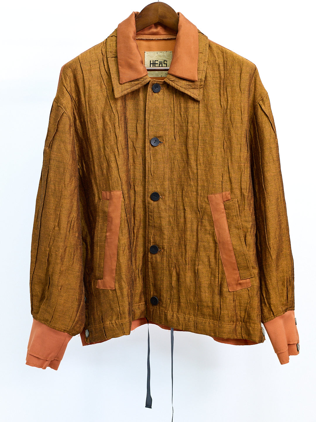 Layered Collar Tie Coach Jacket