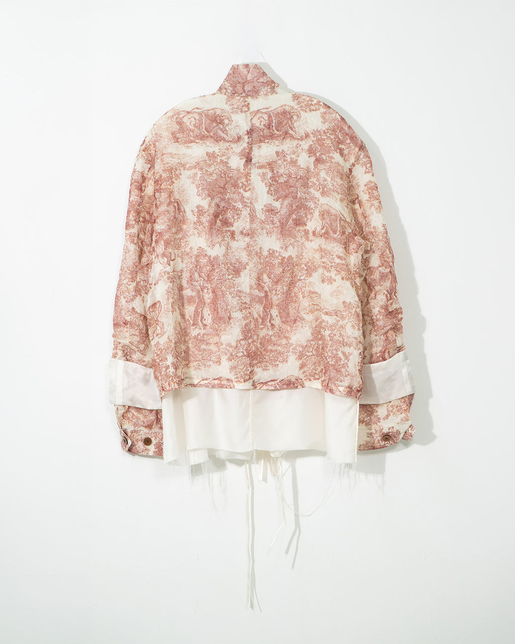 Distressed Printed Wool Jacket