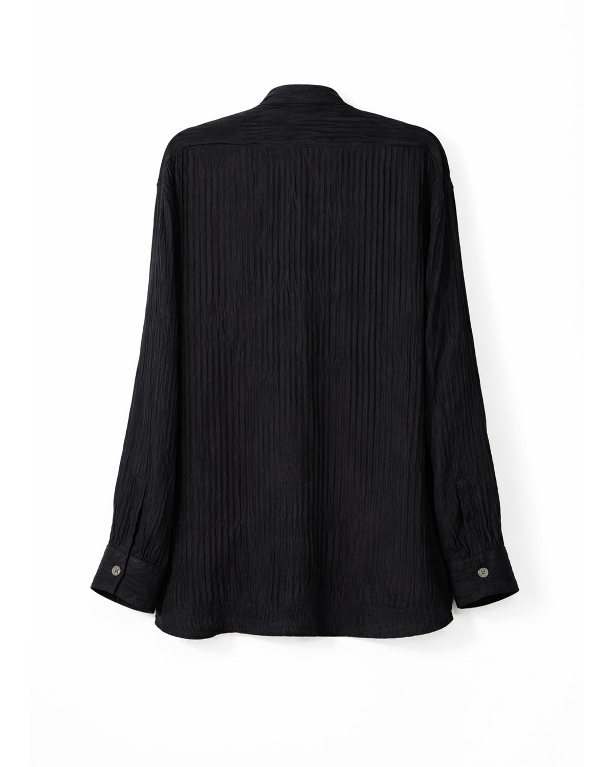 Textured Silk Asymmetric Shirt