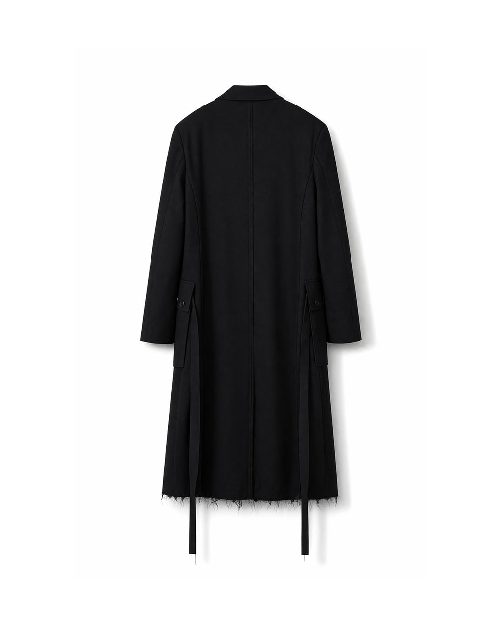 Distressed Multi-Pocket Military Long Coat