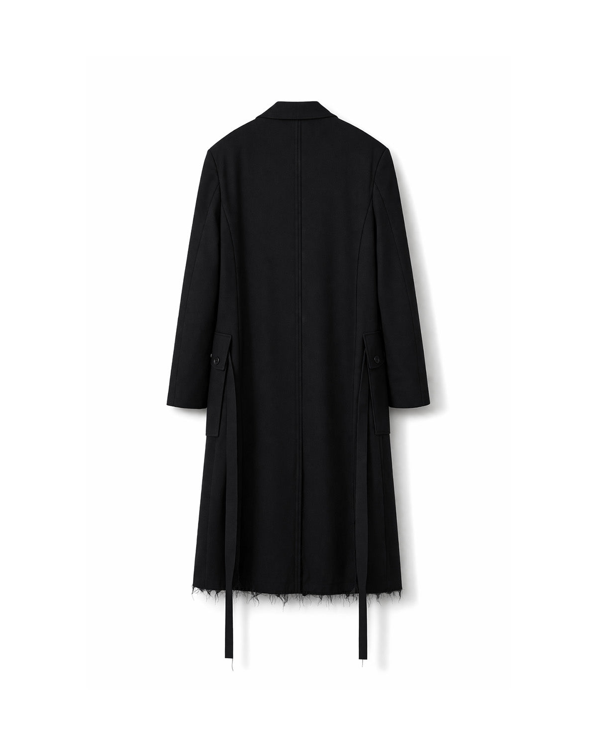 Distressed Multi-Pocket Military Long Coat