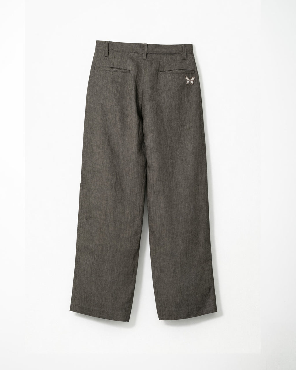 Ink-Dyed Butterfly Embroidered Suit Trousers