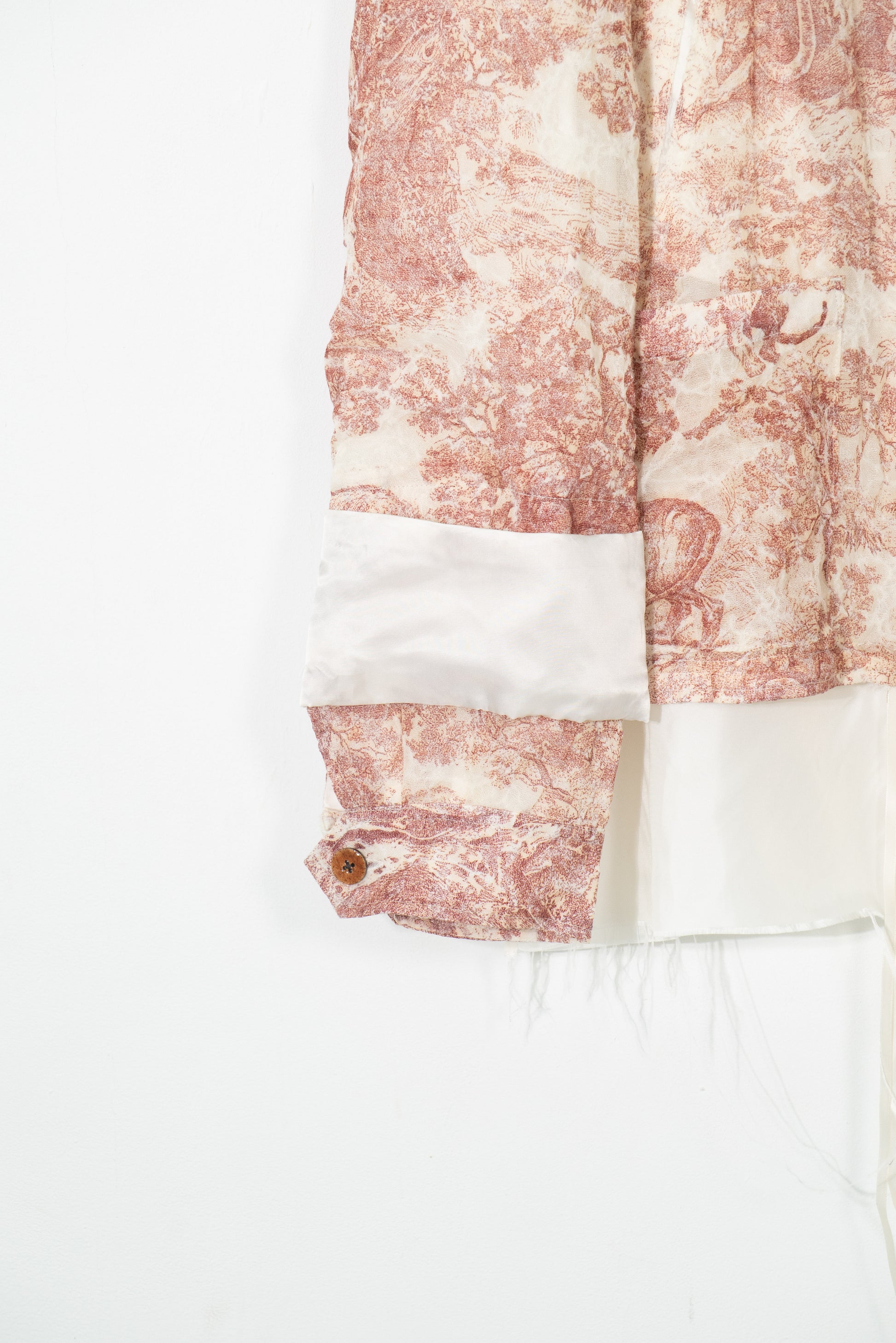 Distressed Printed Wool Jacket