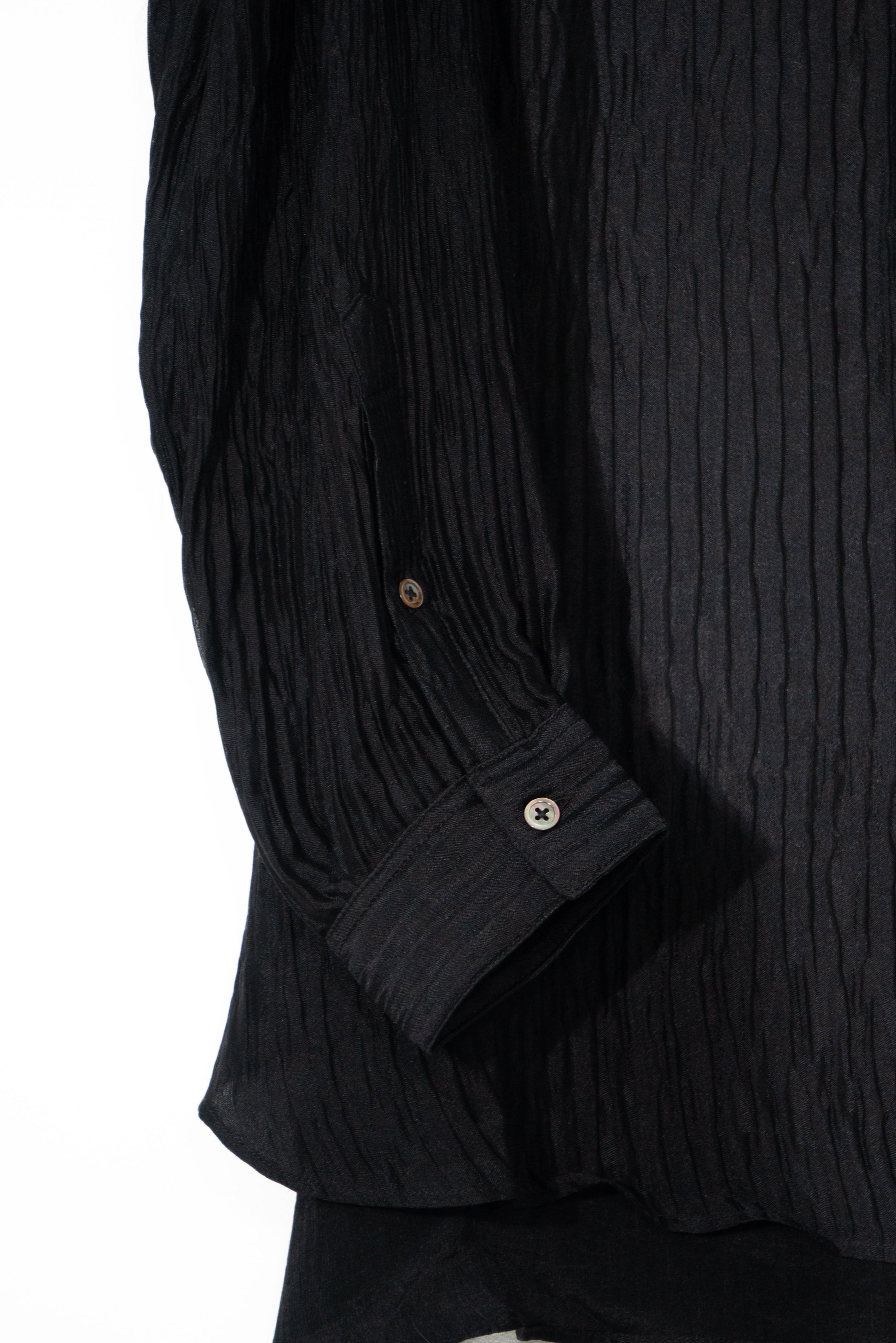 Textured Silk Asymmetric Shirt