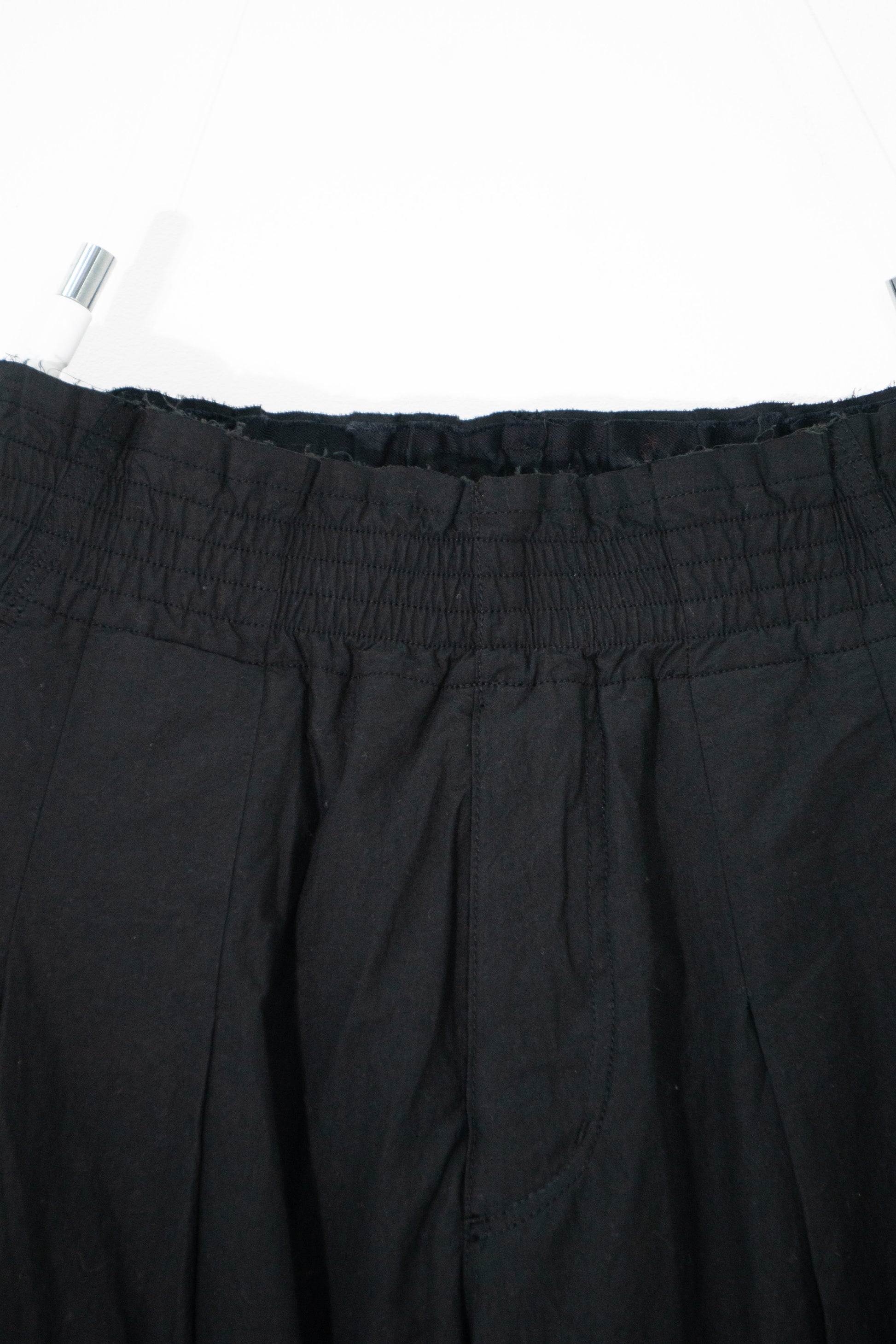 Distressed-Waist Relaxed Straight Pants