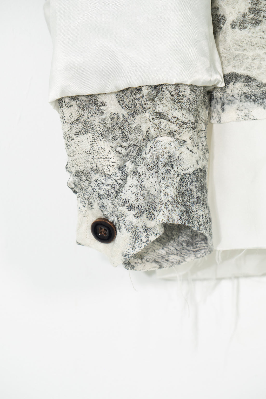 Distressed Printed Wool Jacket