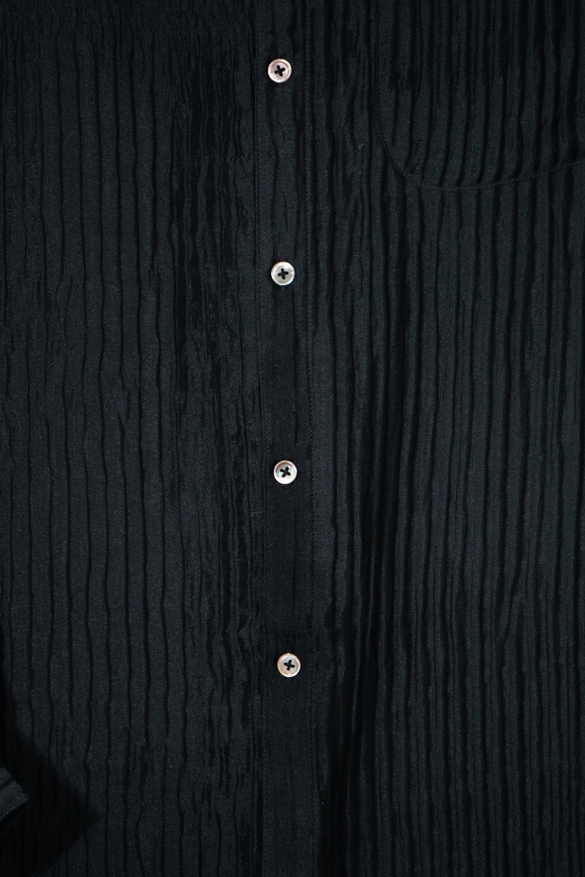Textured Silk Asymmetric Shirt