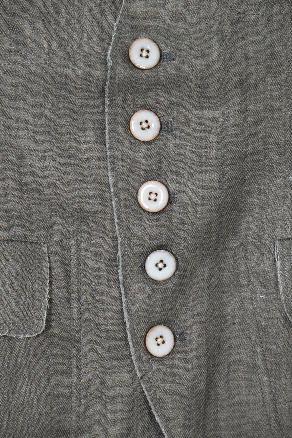 Ink-Dyed Butterfly Embroidered Patchwork Vest
