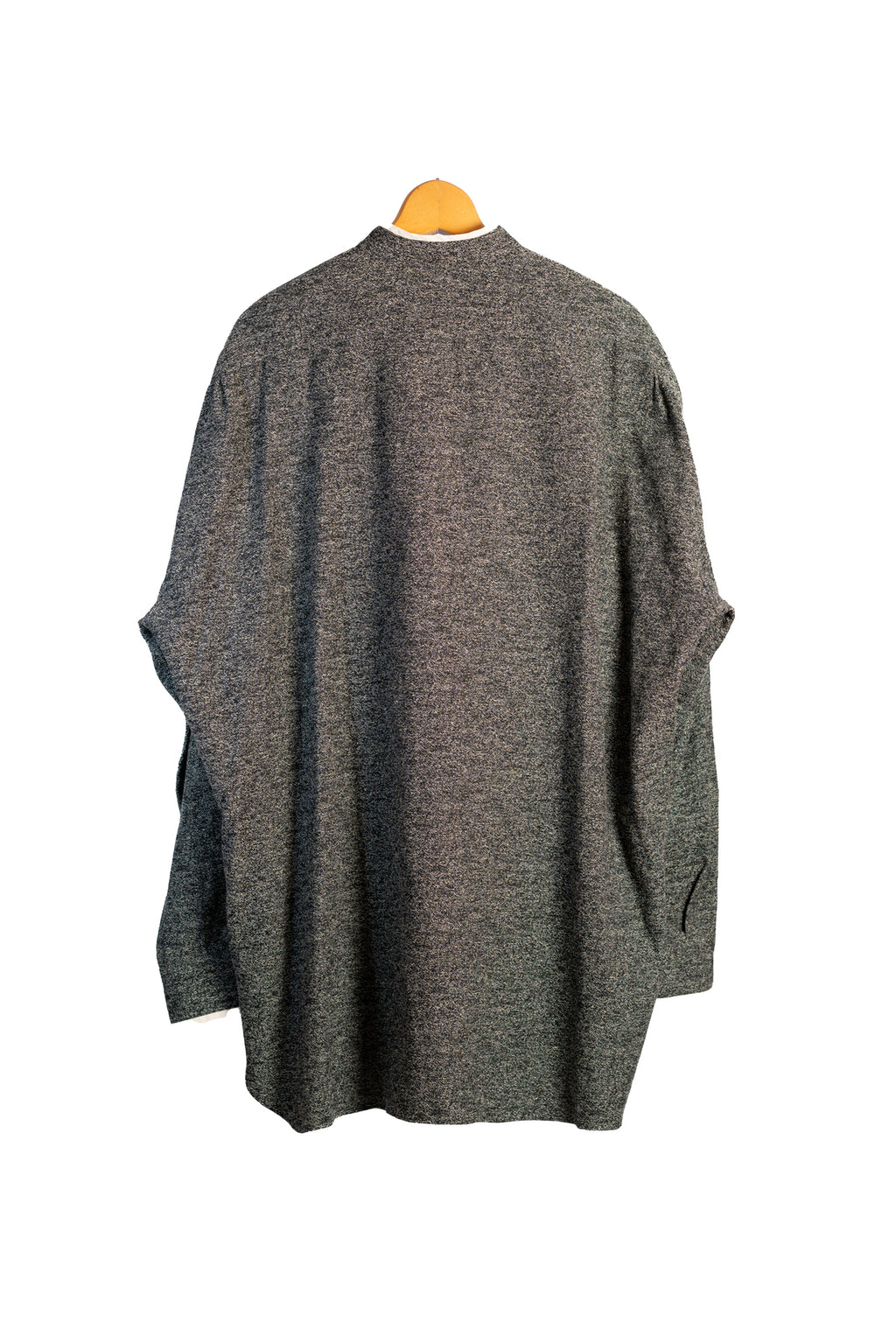 Wool Stand-Collar Overshirt