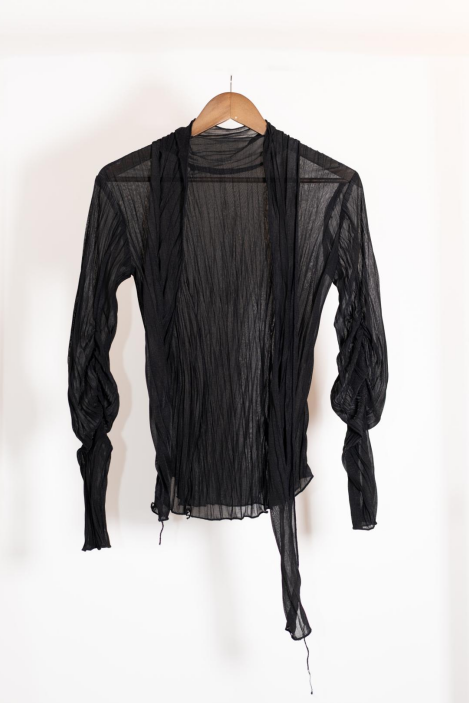 Structured Ruched Long Sleeve Top