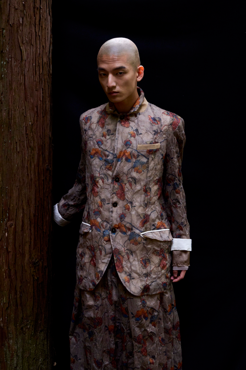 HJSS-JK002-1 Print Wool Jacket