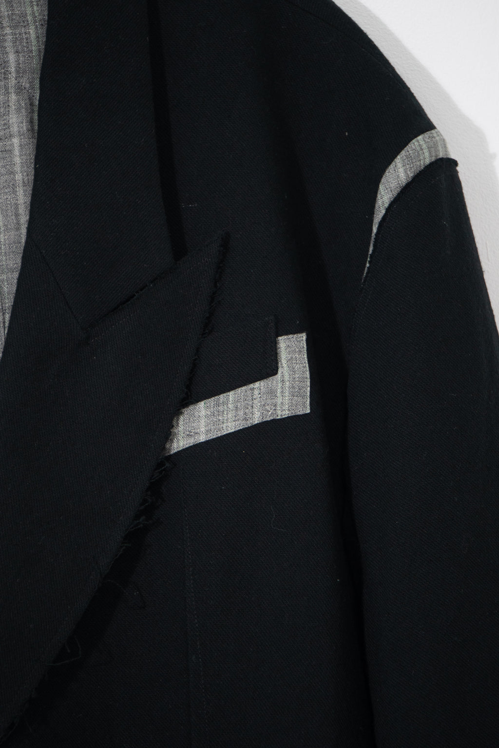 Silk-Linen Patchwork Relaxed Blazer