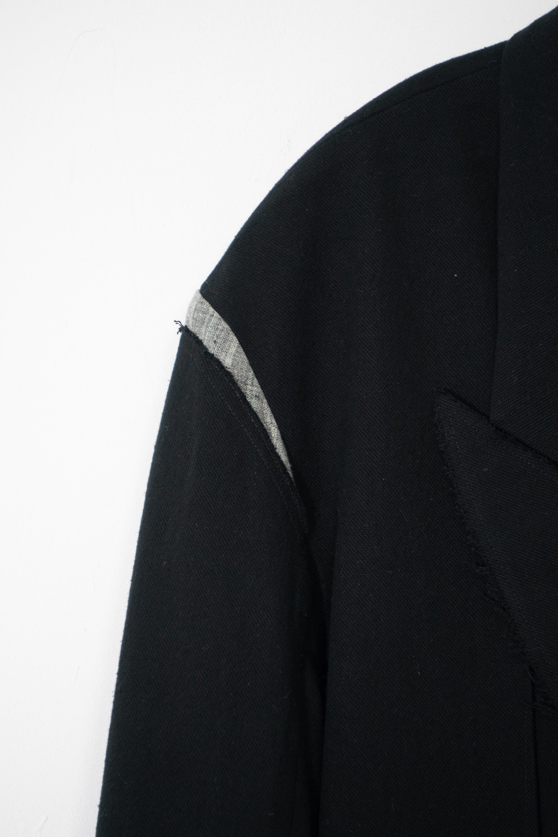 Silk-Linen Patchwork Relaxed Blazer