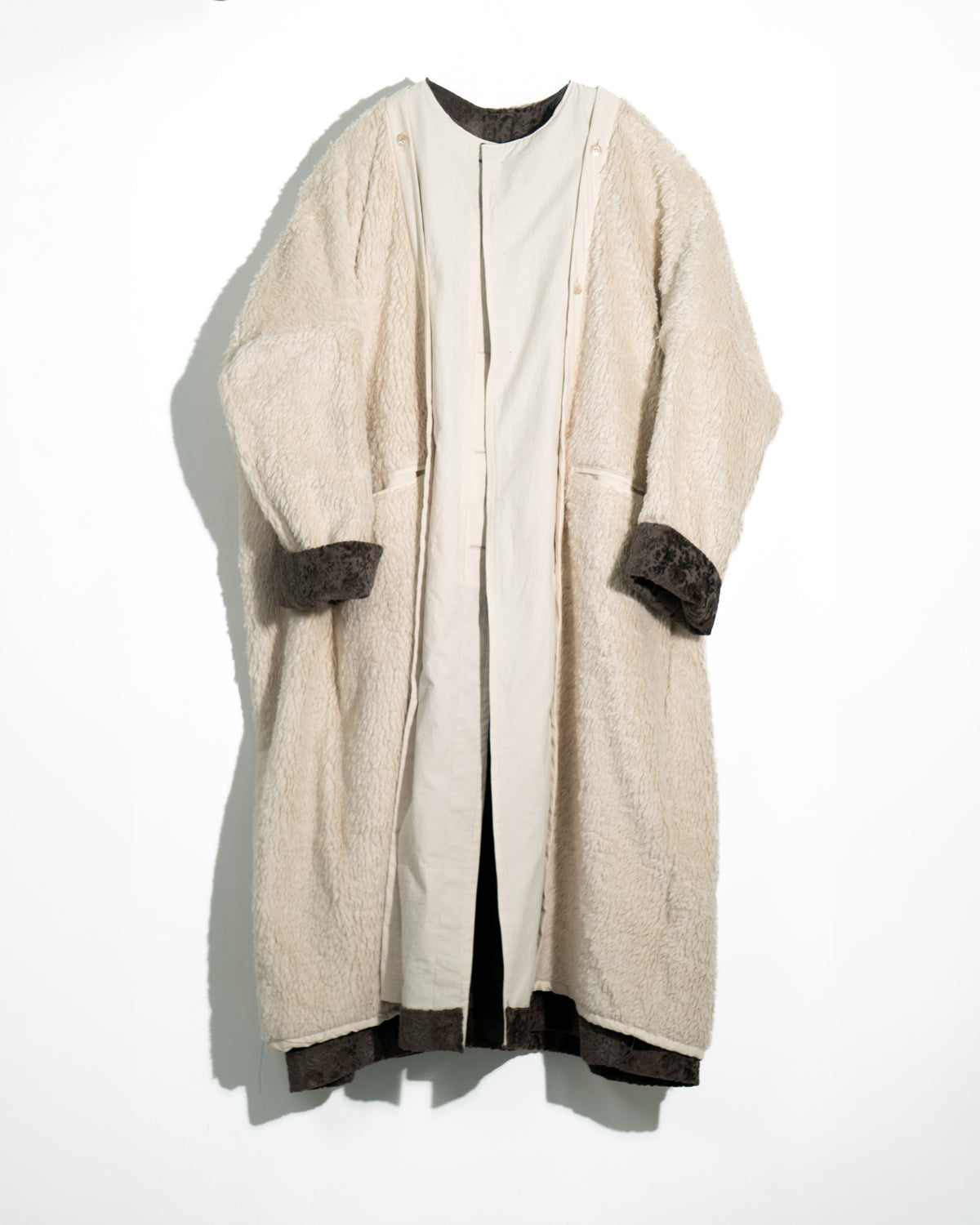 Reversible Collarless Coat