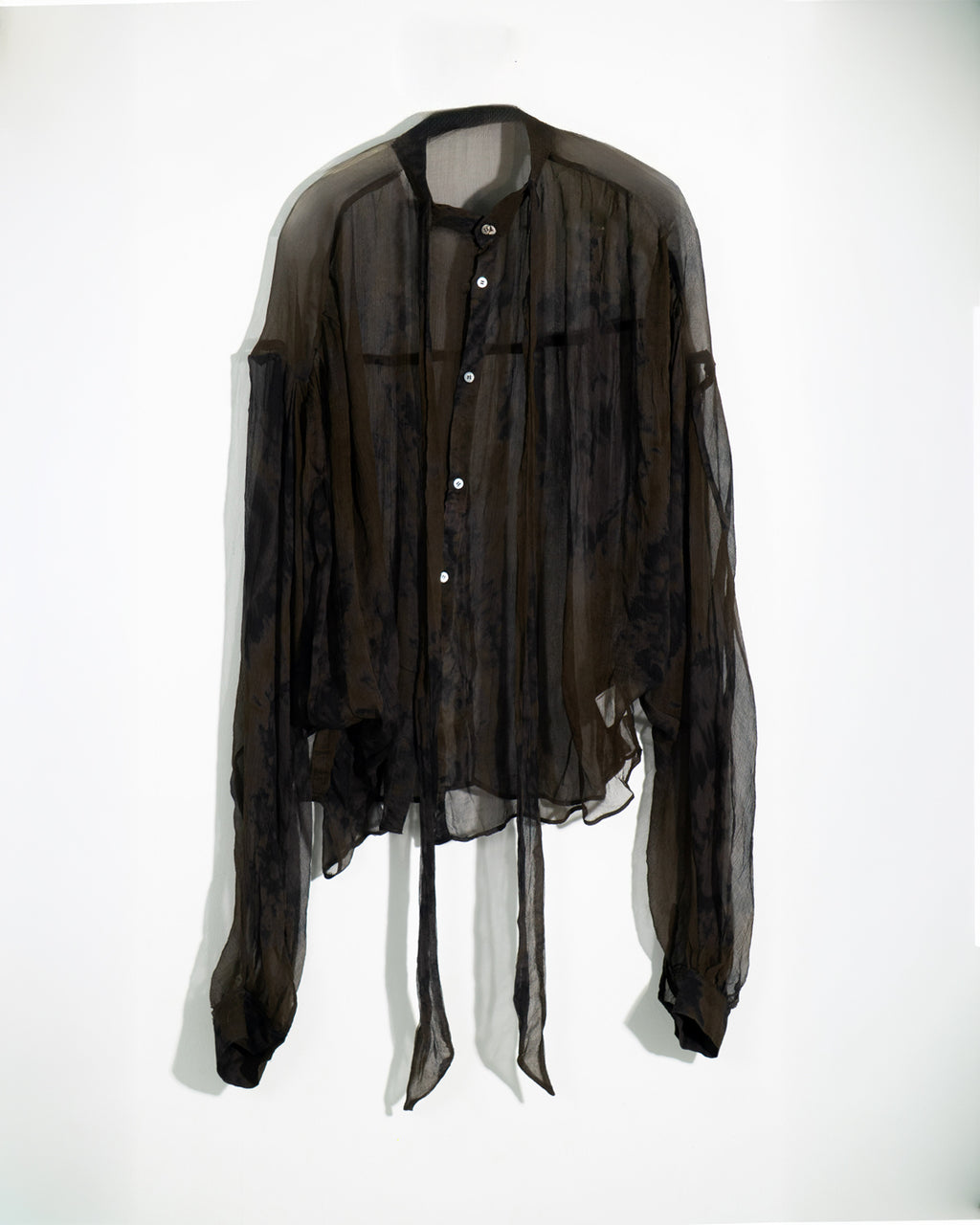 Silk Dolman-Sleeve Shirt