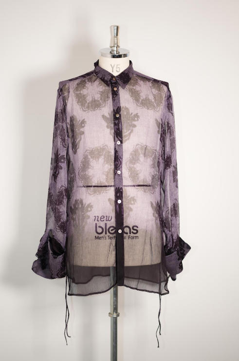 Lycoris Gradient Silk Short Shirt Dress