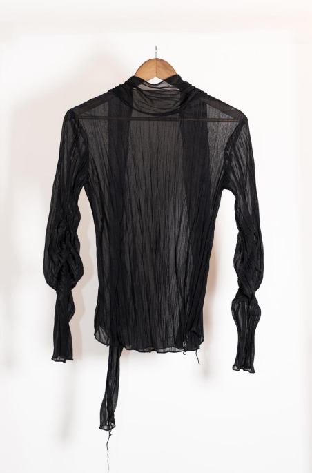 Structured Ruched Long Sleeve Top
